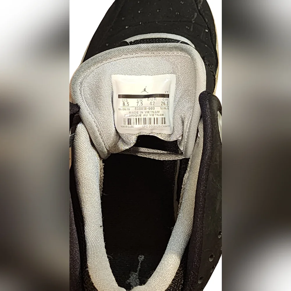 Nike Air Jordan 1 Flight 4 Basketball Black Sneakers Athletic Mens Size‎ 8.5